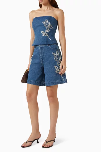 Wynn Bustier in Denim