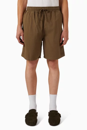 Hush Seersucker Shorts in Organic-cotton