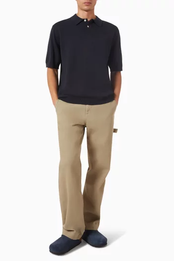 Sea Polo Shirt in Cotton-linen