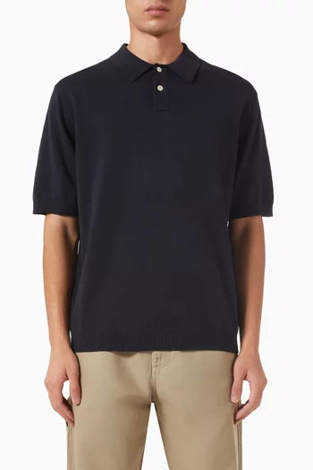 Sea Polo Shirt in Cotton-linen