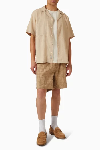 Shift Textured Shorts in Organic Seersucker