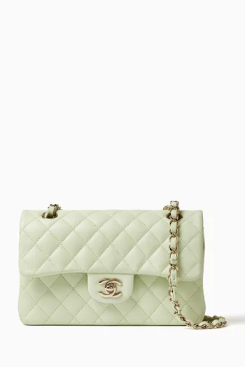 2020s Small Double Flap Bag in Caviar Leather