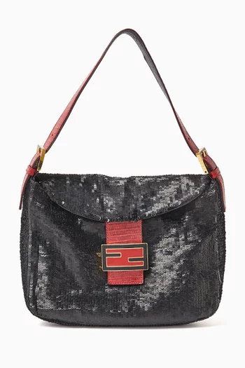 Vintage Sequin Mamma Baguette Shoulder Bag