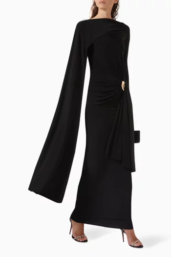 Edena Modest Draped Maxi Dress