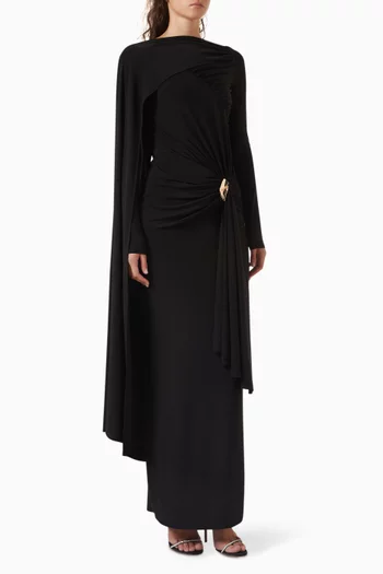 Edena Modest Draped Maxi Dress