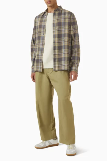 Checked Shirt in Cotton Twill