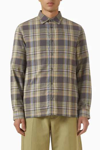 Checked Shirt in Cotton Twill