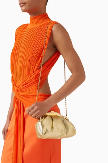 Malleable Clutch in Metallic Leather