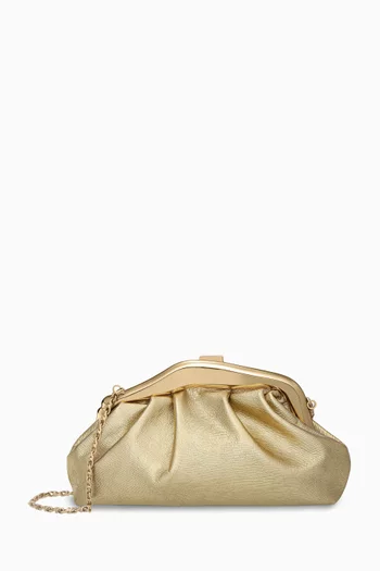 Malleable Clutch in Metallic Leather