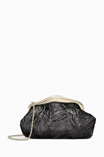 Malleable Clutch in Metallic Leather