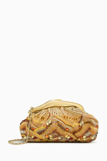 Embroidered Malleable Clutch