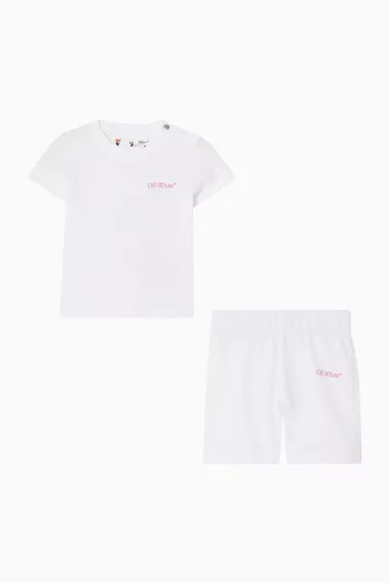 Arrow Shirt & Shorts Set in Cotton Jersey