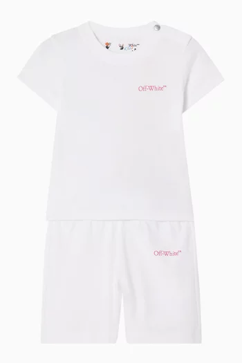 Arrow Shirt & Shorts Set in Cotton Jersey