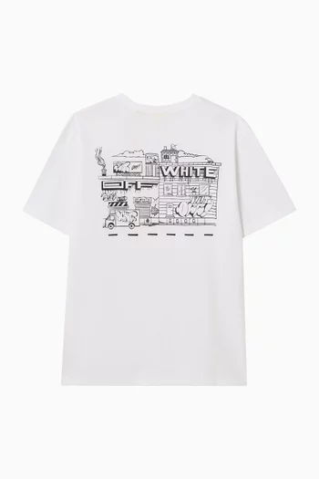 Graffiti T-shirt in Cotton