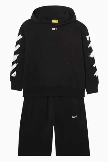 Diagonal Paint Hoodie in Cotton