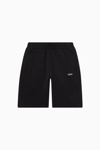 Diagonal Paint Sweatshorts in Cotton