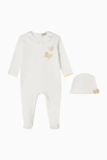 Long Jersey Romper & Hat Set