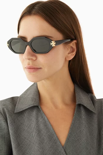 Geometric Sunglasses in Acetate