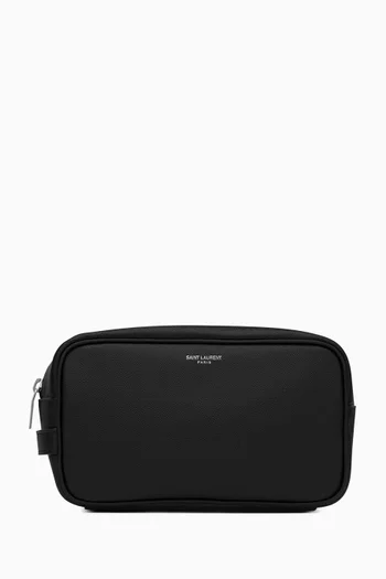 Small Grooming Case in Grain de Poudre Leather
