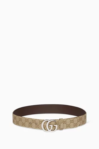 Flat Marmont Belt in GG Canvas