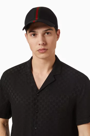 Web Baseball Cap in Cotton-blend