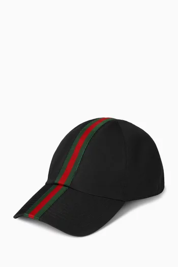 Web Baseball Cap in Cotton-blend