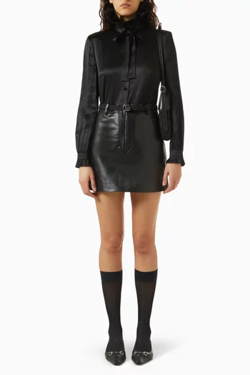 Mini Skirt in Leather