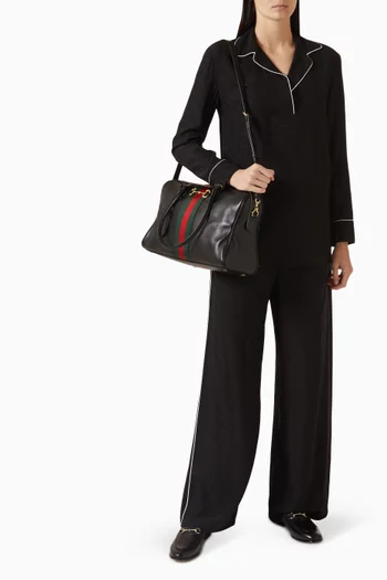 Large Borsetto Boston Bag in Leather