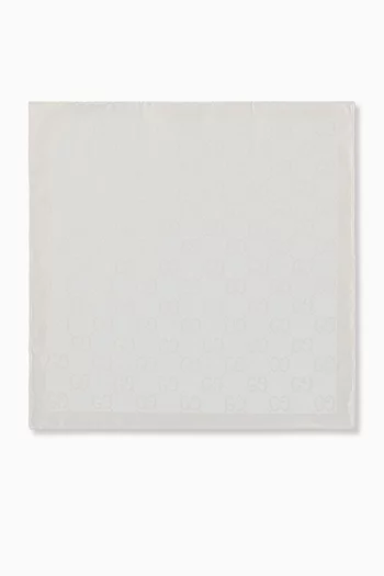 Pocket Square in GG cotton-silk