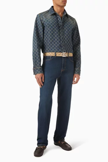 GG Jacquard Shirt in Denim