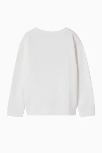 Felted Logo Sweatshirt in Cotton-jersey