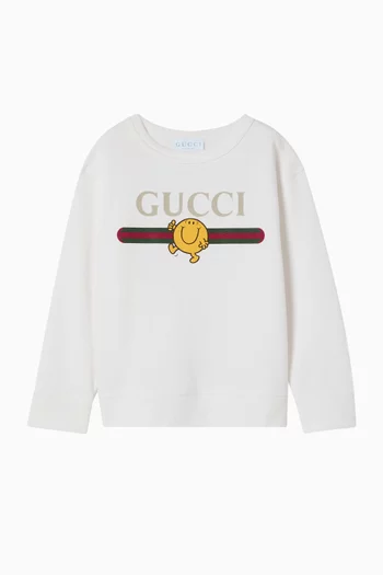Felted Logo Sweatshirt in Cotton-jersey