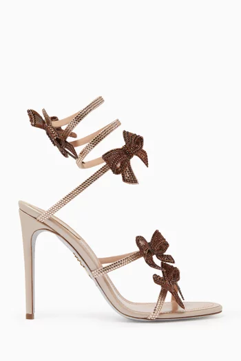 Bow-embellished 105 Sandals in Satin