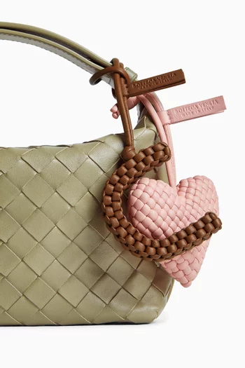 Letter C Charm in Intrecciato Nappa