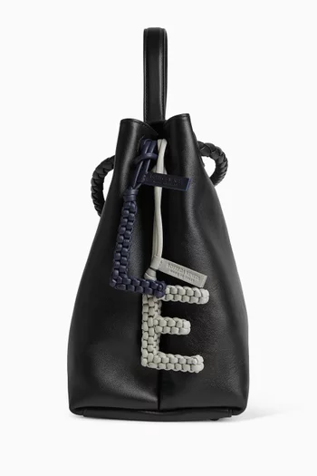 Letter L Charm in Intreccio Nappa