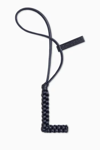 Letter L Charm in Intreccio Nappa