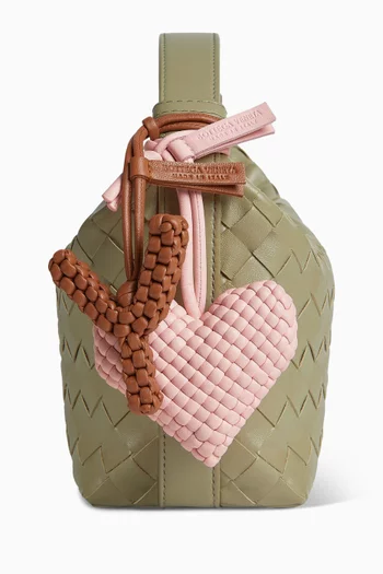 Letter Y Charm in Intrecciato Nappa