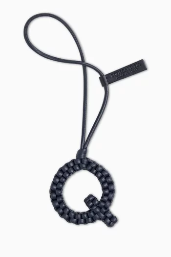Letter Q Charm in Intreccio Nappa