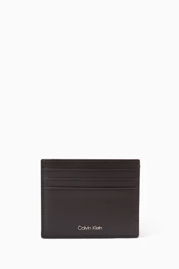 RFID Logo Cardholder in Leather