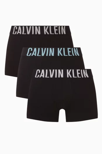 Logo Trunks in Stretch Cotton, Set of 3