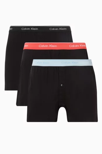 Trad Logo Boxers in Cotton, Set of 3