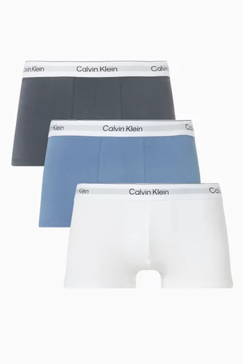 Low Rise Trunks in Icon Cotton Stretch, Set of 3
