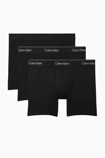 Boxer Briefs in Icon Cotton Stretch, Set of 3