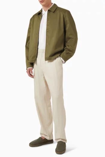 Wing Collar Shirt Jacket in Cotton-blend