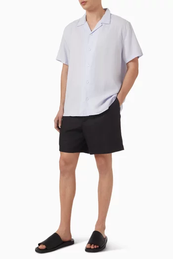 7" Pull-on Shorts in Linen-blend