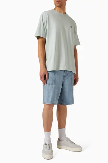 Utility Shorts in Linen-denim