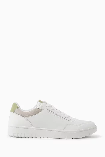 Fine Cleat Basketball Sneakers in Leather