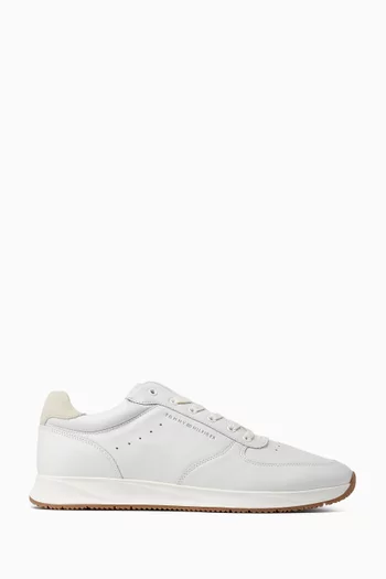 Debossed Fine Cleat Sneakers in Leather