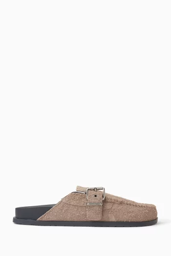 Bind Mules in Washed Suede