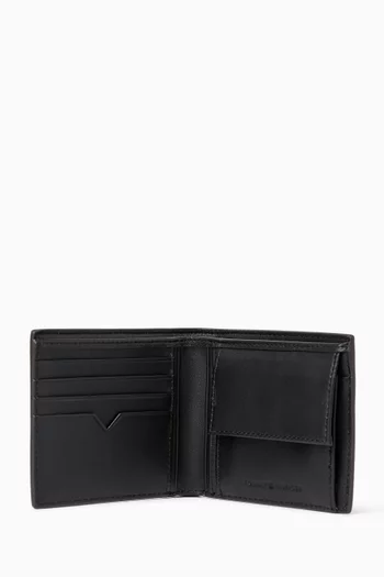 Logo Bifold Wallet in Saffiano Leather
